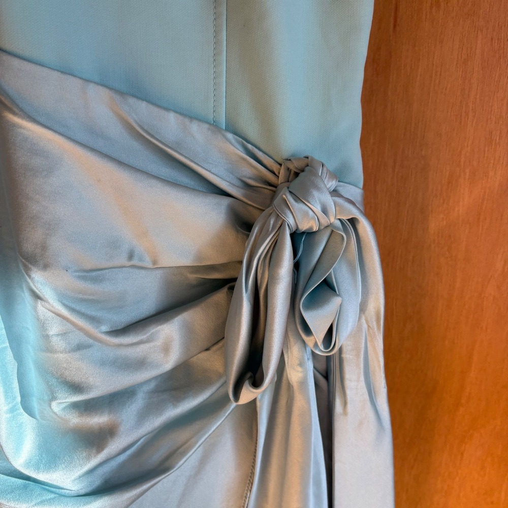 Cinq Sept Windsor Dress Aqua Blue Sleeveless Tie Waist Cocktail‎ Size 4 - Picture 2 of 13